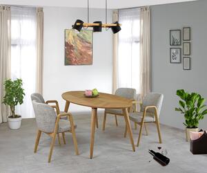 Oválny jedálenský stôl 190 x 95 cm, farba dub AKCIA