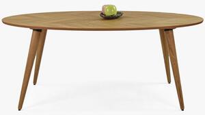 Oválny jedálenský stôl 190 x 95 cm, farba dub AKCIA