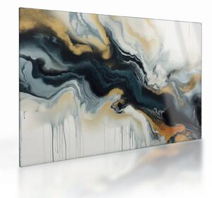 Sklenený obraz - Mramorovaná kresba (70x50 cm)