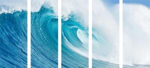 5-dielny obraz morská vlna - 100x50