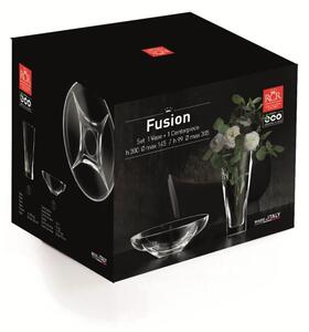 KRIŠTÁĽOVÁ VÁZA RCR FUSION MISKA (305MM) + (300MM)DARČEKOVÁ SADA