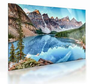 Sklenený obraz - Moraine lake (70x50 cm)