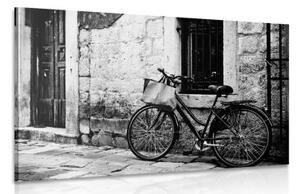 Obraz retro bicykel v čiernobielom prevedení - 60x40