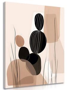 Obraz abstraktné botanické tvary kaktus - 40x60