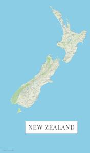 Mapa New Zeland color, POSTERS