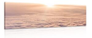 Obraz západ slnka z okna lietadla - 120x40