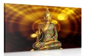 Obraz socha Budhu s abstraktným pozadím - 120x80