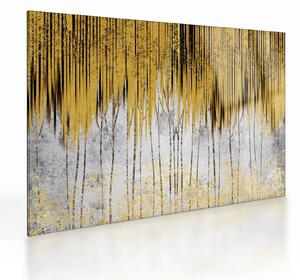 Sklenený obraz - Zlaté čiary (70x50 cm)