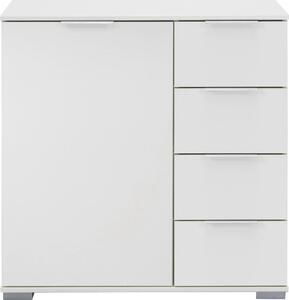 KOMODA, biela, 81/83/41 cm Carryhome - Spálňové sety
