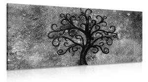 Obraz čiernobiely strom života - 100x50