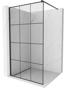 Mexen Kioto sprchová stena 100 x 200 cm, transparentnéné/čierny vzor 8 mm, čierna - 800-100-101-70-77