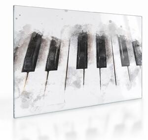 Sklenený obraz - Piano, aquarel (70x50 cm)