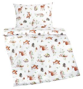 Bellatex Detské Bavlnené obliečky Agáta Zvieratká v lese, 90 x 135 cm, 45 x 60 cm