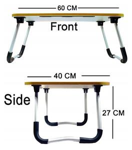 SUPPLIES STL01WZ1 skladací drevený stôl na notebook, tablet - hnedý