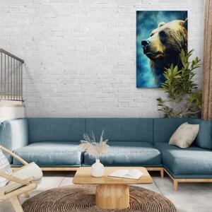 Obraz modro-zlatý medveď - 40x60