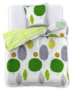 Bavlnené obliečky DUCATO GREEN LEAF biele Rozmer obliečky: 2 ks 70 x 90 cm | 200 x 220 cm