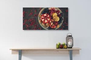 Obraz zmes s granátovým jablkom - 100x50