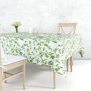 Ervi bavlnený obrus na stôl obdĺžnikový - Zelené listy
