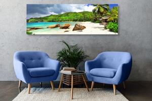 Obraz tropické Seychely - 120x40