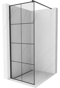 Mexen Kioto sprchová stena 80 x 200 cm, transparentnéné/čierny vzor 8 mm, čierna - 800-080-101-70-77