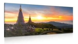 Obraz ranný východ slnka nad Thajskom - 100x50
