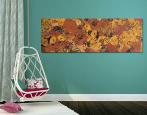 Obraz abstrakcia inšpirovaná G. Klimtom - 120x40