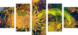 5-dielny obraz farebné abstraktné umenie - 100x50