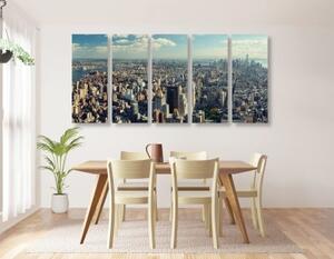 5-dielny obraz pohľad na očarujúce centrum New Yorku - 100x50