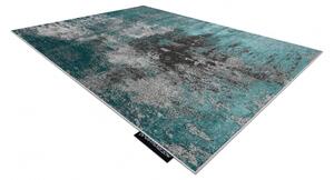 Moderný koberec DE LUXE 570 vintage - Štrukturálny zelený / antracit
