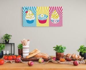 Obraz pop art cupcakes - 100x50