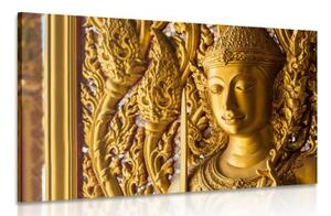 Obraz socha Budhu v chráme - 120x80
