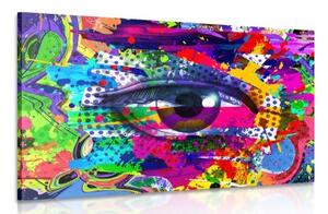 Obraz ľudské oko v pop-art štýle - 90x60