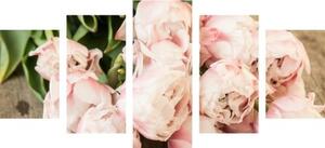 5-dielny obraz romantická kytica - 100x50