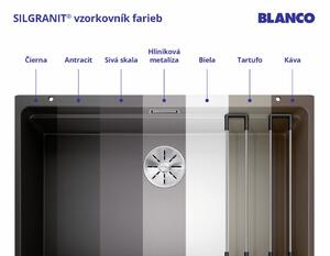 Blanco Subline 400-U, silgranitový drez pod pracovnú dosku 400x400x190 mm, 1-komorový, káva, BLA-523431