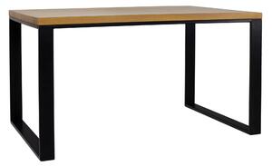 Jedálenský stôl dub masív s kovovými nohami N-981