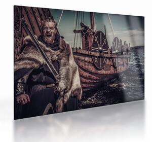 Sklenený obraz - Vikingský bojovník (70x50 cm)
