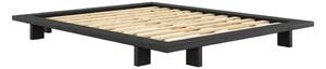 Čierna dvojlôžková posteľ z borovicového dreva s roštom 160x200 cm Japan - Karup Design