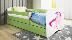 Kocot kids Detská posteľ Babydreams jednorožec zelená