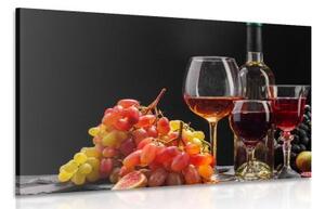 Obraz víno a hrozno - 120x80