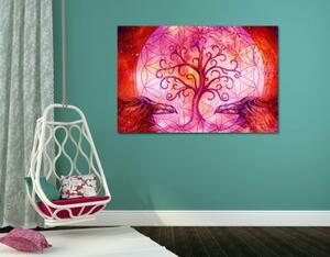 Obraz magický strom života v pastelovom prevedení - 60x40