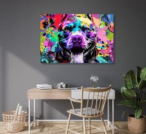 Obraz pestrofarebná ilustrácia psa - 120x80
