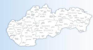Obraz mapa Slovenska - 100x50