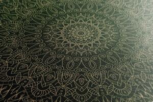 Obraz detailná ozdobná Mandala v zelenej farbe - 60x40