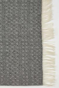 Luxusná deka z novozélandskej vlny Aya šedá 140x200 cm