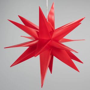 Nexos 67071 Vianočná dekorácia hviezda s časovačom - 10 LED, 35 cm, červená