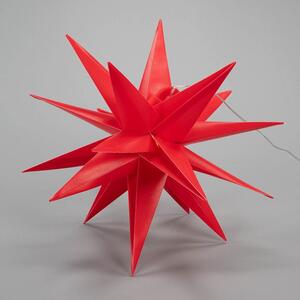 Nexos 67071 Vianočná dekorácia hviezda s časovačom - 10 LED, 35 cm, červená