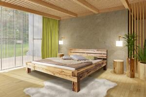Mrava Manželská smreková posteľ JANIS Rozmer - postelí, roštov, nábytku: 180 x 200 cm, Povrchová úprava: olejovosk, Materiál nábytku: rustik smrek