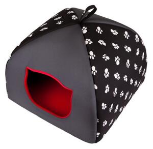 Domček pre mačku IGLOO R1 labky, čierny