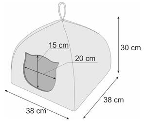 Domček pre mačku IGLOO R1 labky, čierny