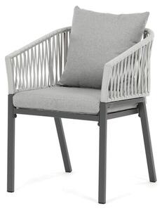 Záhradná stolička Autronic kov Šedá AZC-S1430 GREY